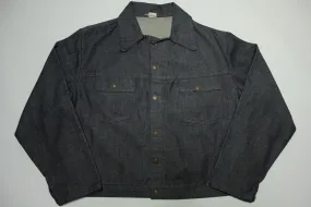 Super Tuffs Dark Wash 70's Two Pocket Snap Denim Jean Jacket