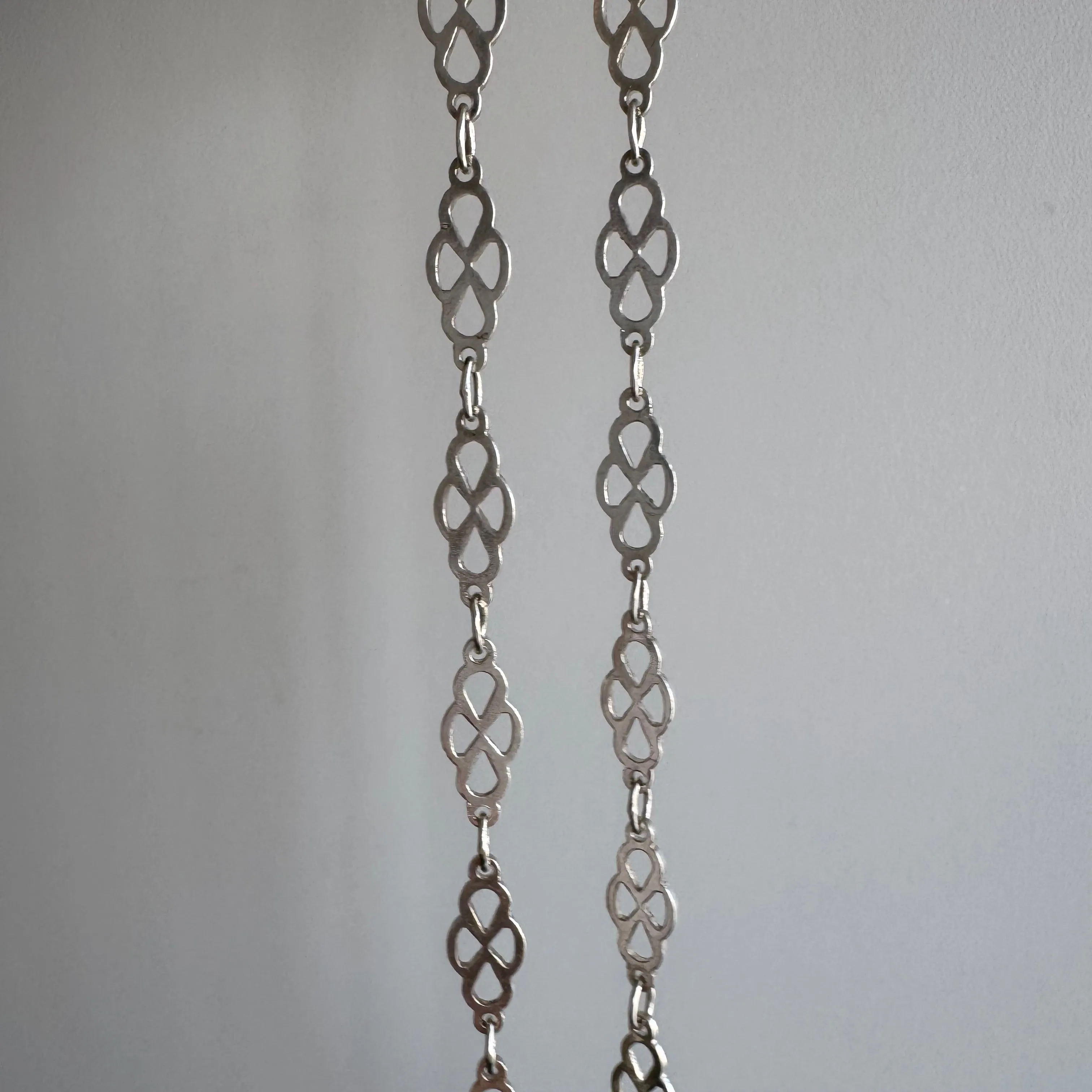 V I N T A G E // daisy chain / sterling silver fancy link chain / 18, 7g