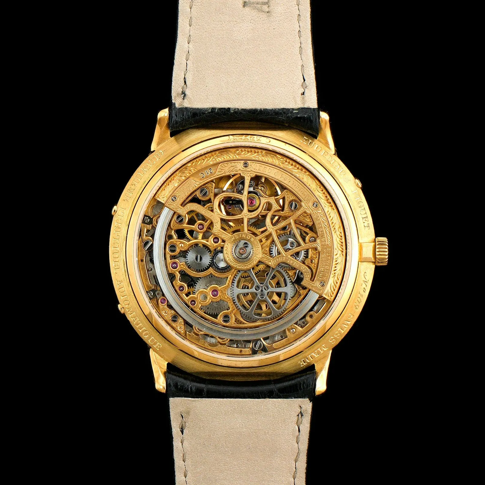 Yellow Gold Estate Audemars Piguet Quantieme Perpetual Skeleton Watch