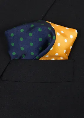 Yellow Green Dots Pocket Square