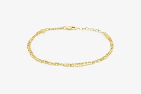 Zoe Chicco 14k 3 Strand Tube & Bead Bracelet